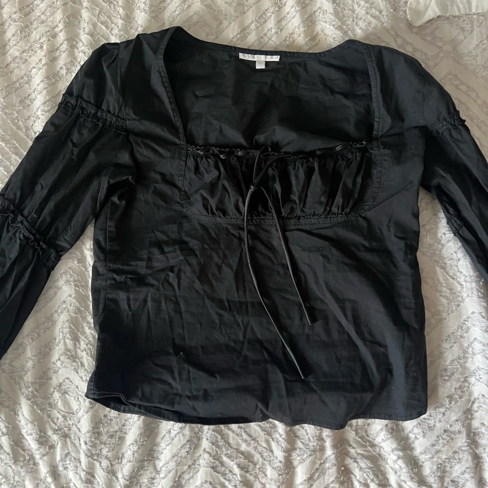 Black corset top long sleeve